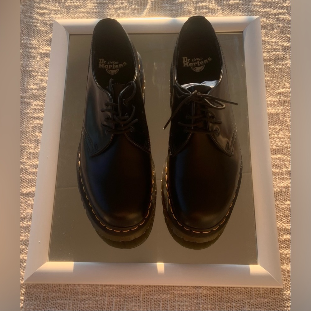 DR MARTENS 1461 Extreme Lace Polished Smooth Black - Picture 3 of 5